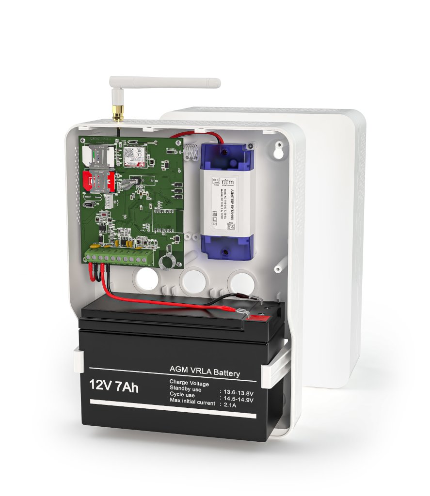 Контакт GSM-14А v.3 (в корпусе под АКБ 1,2-7Ач с БРП 12V 1А)